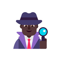 Man Detective: Dark Skin Tone