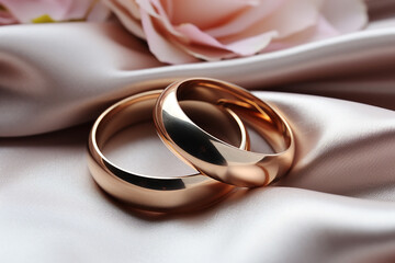 Close-up wedding rings