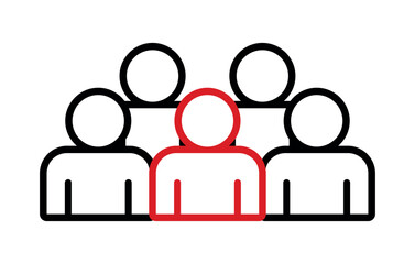 Symbol, ikona ludzi. Plik wektorowy.