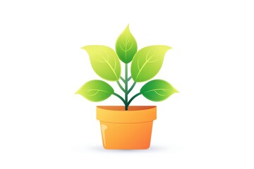Plant icon on white background