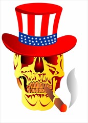 Skull and Uncle Sam American Dream №2
