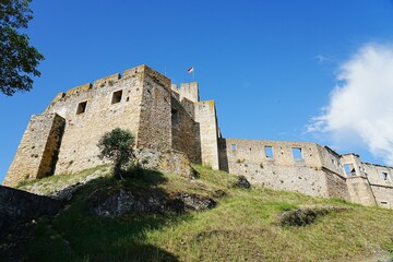 Obraz premium Stronghold of convent of Christ in European TOMAR city at Santarem district of PORTUGAL