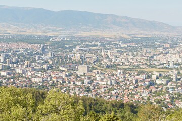 Fototapeta na wymiar Hiking from Matka Canyon to Vodno Mountain near Skopje, North Macedonia