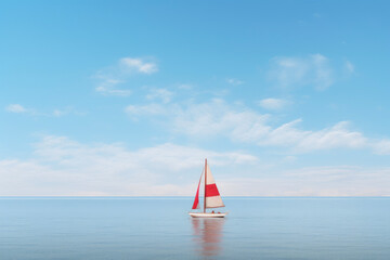 Tranquil Waters: Sailboat Beauty
