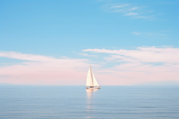 Obraz premium Serenity Sailing: Ocean's Canvas