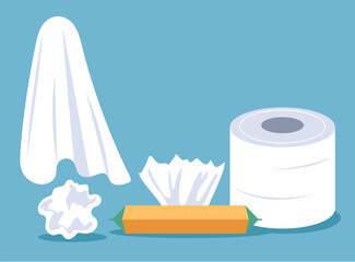 Toilet paper hygiene clean product concept. Vector flat graphic design illustration
