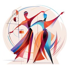 Couple Man And Woman Dancing. Vintage Dance Stock Vector set collection of abstract vector illustration, Image for advertising, Banner, Magazines