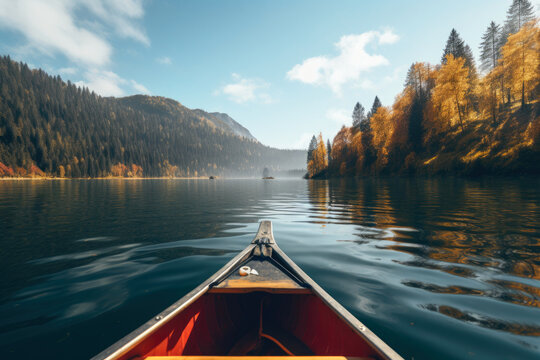 Serene Waters: Docked Canoe Moment