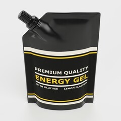 Realistic 3D Render of Energy Gel - obrazy, fototapety, plakaty