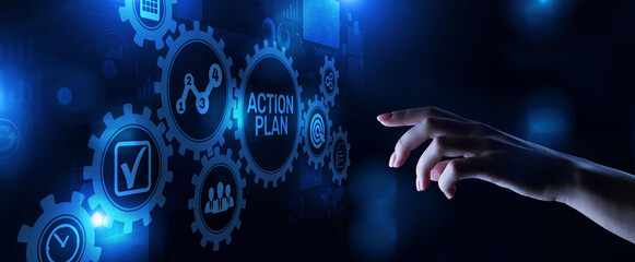 Action plan planning project management business finance concept.
