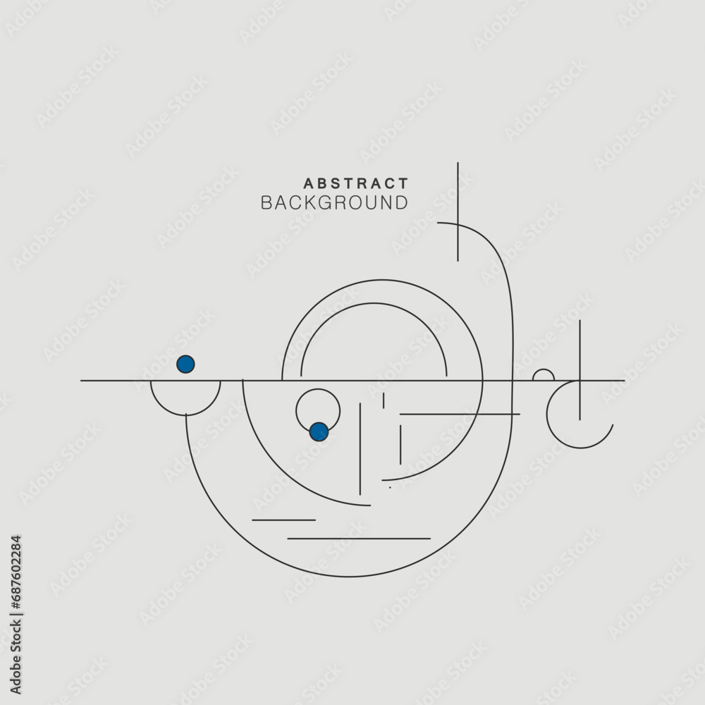 Aufkleber Abstract background with dynamic linear waves. Vector illustration in flat minimalistic style