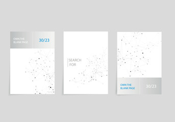 Vector brochure design, connecting dots and lines. Global network connection. Geometric abstract background