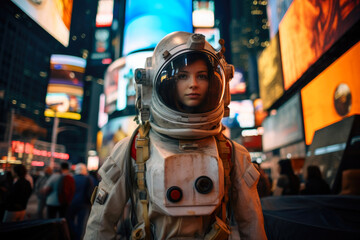Adolescent Astronaut in the Heart of the City