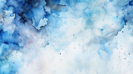 Fototapeta premium Hand painted watercolor sky and clouds, abstract watercolor background, illustration