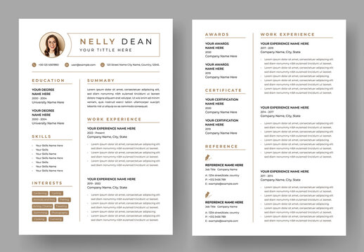 Clean and Professional Resume Design Layout