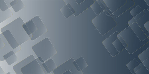Obraz premium Blue abstract background with geometric square pattern technology with inner shadow .blue abstract square background geometry shine and layer element vector for presentation, wallpaper design.