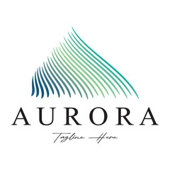 aurora logo design icon illustration vector template