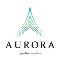 aurora logo design icon illustration vector template