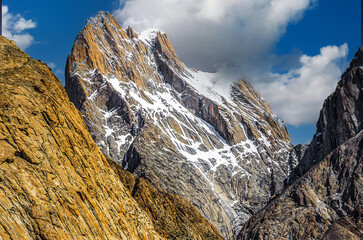 Missive mock towers and Baltoro glacier on the way to K2 peak base camp
