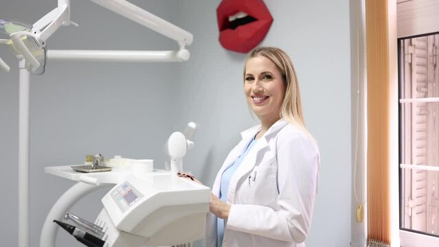 Portrait of a young female dentist
