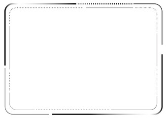 black modern frame transparent background