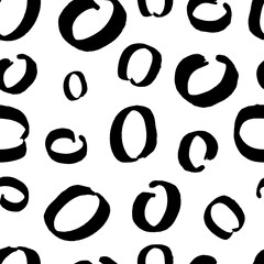 Seamless pattern with sketch circles shape