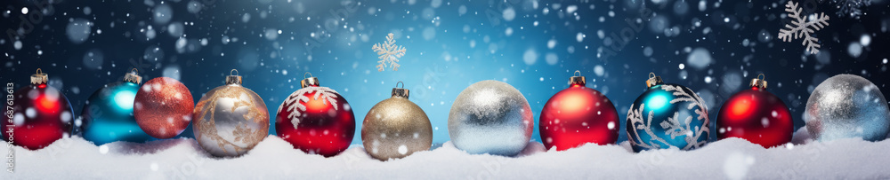 Poster abstract background with christmas theme, web site header or footer template