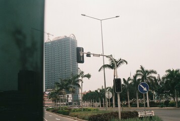 Naklejka premium downtown city
