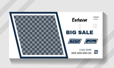 modern furniture social media cover design billboard banner.