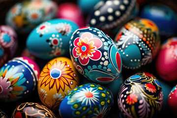 Fototapeta na wymiar Easter eggs background