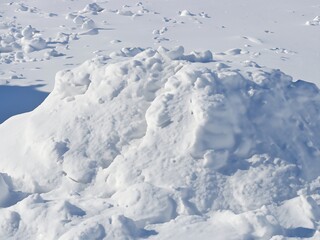 Fototapeta premium a pile of white clean snow