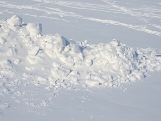 Fototapeta na wymiar a pile of white clean snow