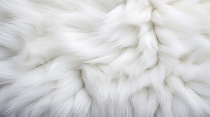Obraz premium White fur texture, close-up.Useful as background