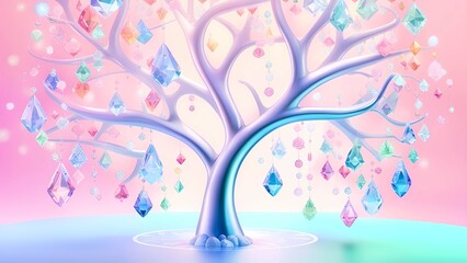 Jewellery tree made by gems