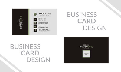 Eye catching business card design for natural product cosmetic food  as well as business advertisement with organic background 