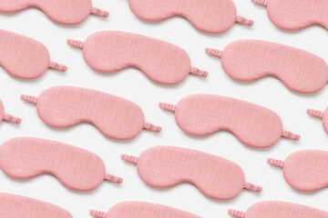 Minimal pattern from pink sleep masks. Female eye masks for best sleepers, for travel, comfort...