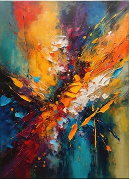Abstract painting Colorful background