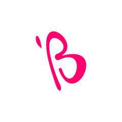 letter B logo with butterfly shape