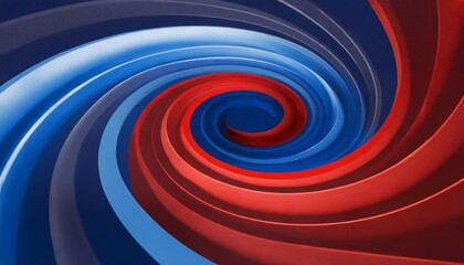 red and blue spiral circle orbit rotation abstract background with space for text generative ai