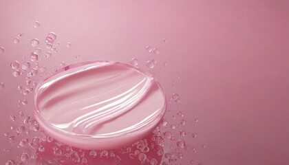 liquid subtle pink background cosmetic cream texture 3d illustration
