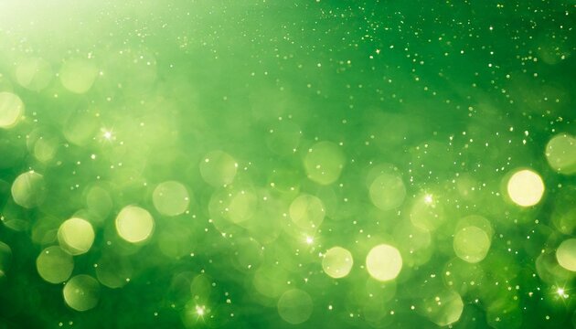 green and yellow blurred abstract background with magic lights