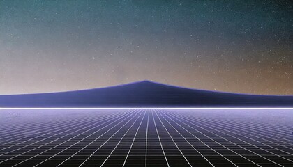 retro sci fi background futuristic landscape of the 80s digital cyber surface suitable for design in the style of the 1980 s