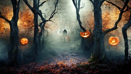 halloween spooky forest