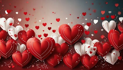 valentine s day red hearts background