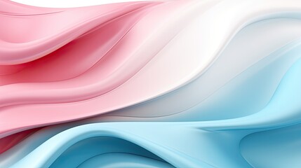 3d Powder Blue and Blush Pink swirling wavy background