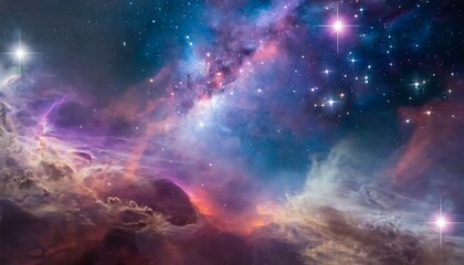Fototapeta premium abstract space background showing the beauty of the universe with luminous astral phenomena new stars formation in gas clouds