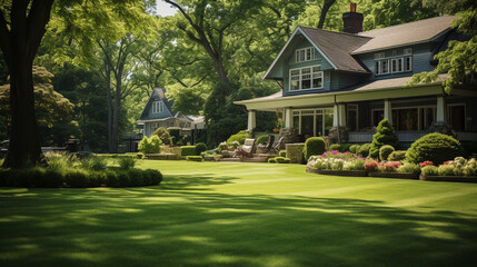 A vibrant green lawn, with fresh grass glistening in the sunlight, is a welcome sight in the...