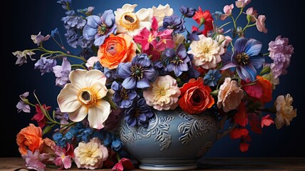 Carnival of Colors in Floral Arrangement