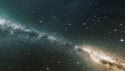 Fototapeta premium flying through realistic starfield from outer space with star motion twinkling or blinking stars and haze animation