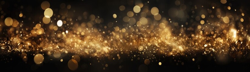 Christmas light background. Holiday glowing backdrop. Defocused Background With Blinking Stars. Blurred Bokeh.